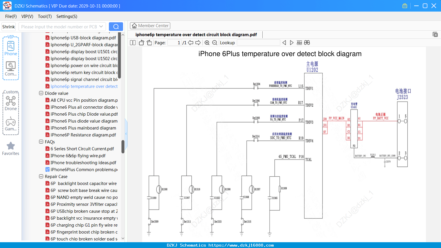 IPhone6p Temperature Over Detect Circuit Block Diagram